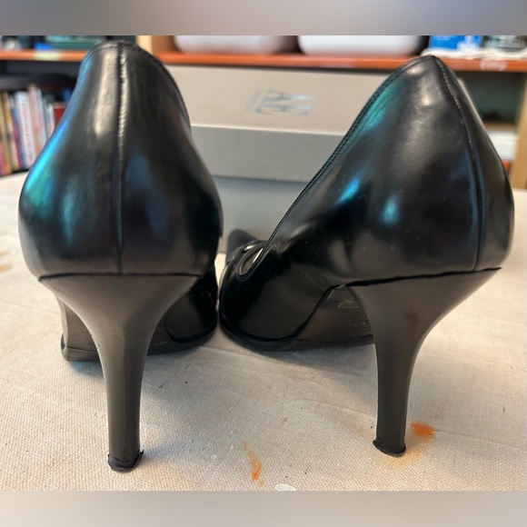 Antonio Ebola Pointy Toe Zipper/Buckle Black Pumps - Made In Italy - Picture 6 of 6